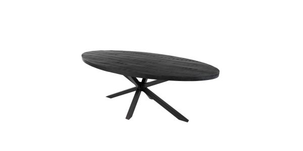 Kick eettafel Dax ovaal - 240cm - Zwart