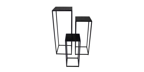 Kick actieset van 3 plantenzuilen - Zwart