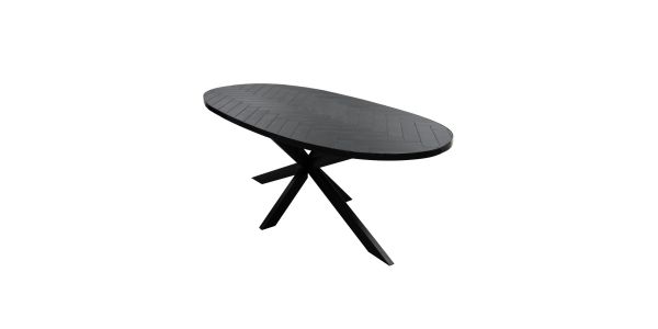 Kick eettafel Hugo Oval - 240cm - Zwart