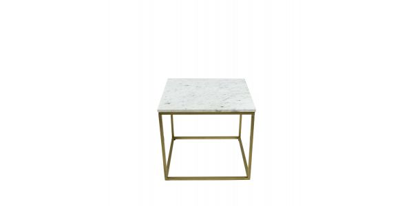 Kick bijzettafel Marble 50x50cm - Wit