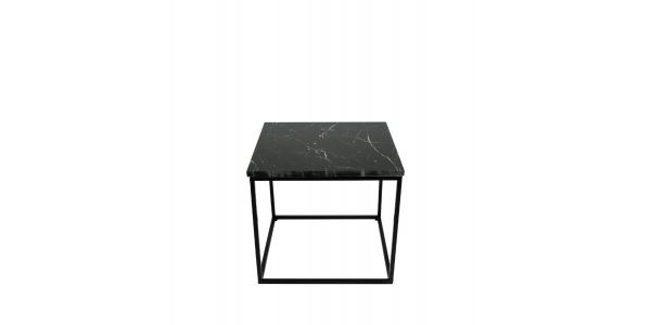 Kick bijzettafel Marble 50x50cm - Zwart