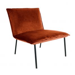 Kick Fauteuil Velvet Lola - Oranje