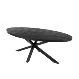 Kick eettafel Dax ovaal - 180cm - Zwart