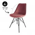 Kick kuipstoel Velvet - Roze