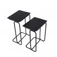 Kick bijzettafel Noah set van 2 - Zwart