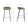 Kick barkruk Riga - 70cm - Groen