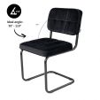 Kick buisframe stoel Ivy - Zwart