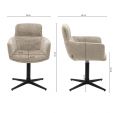Kick draaistoel Noud - Beige