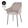 Kick eetkamerstoel Guus - Taupe