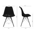 Kick kuipstoel Metal Luuk - Zwart