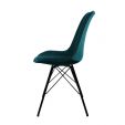 Kick kuipstoel Velvet - Blauw