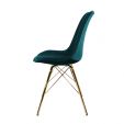 Kick kuipstoel Velvet - Blauw