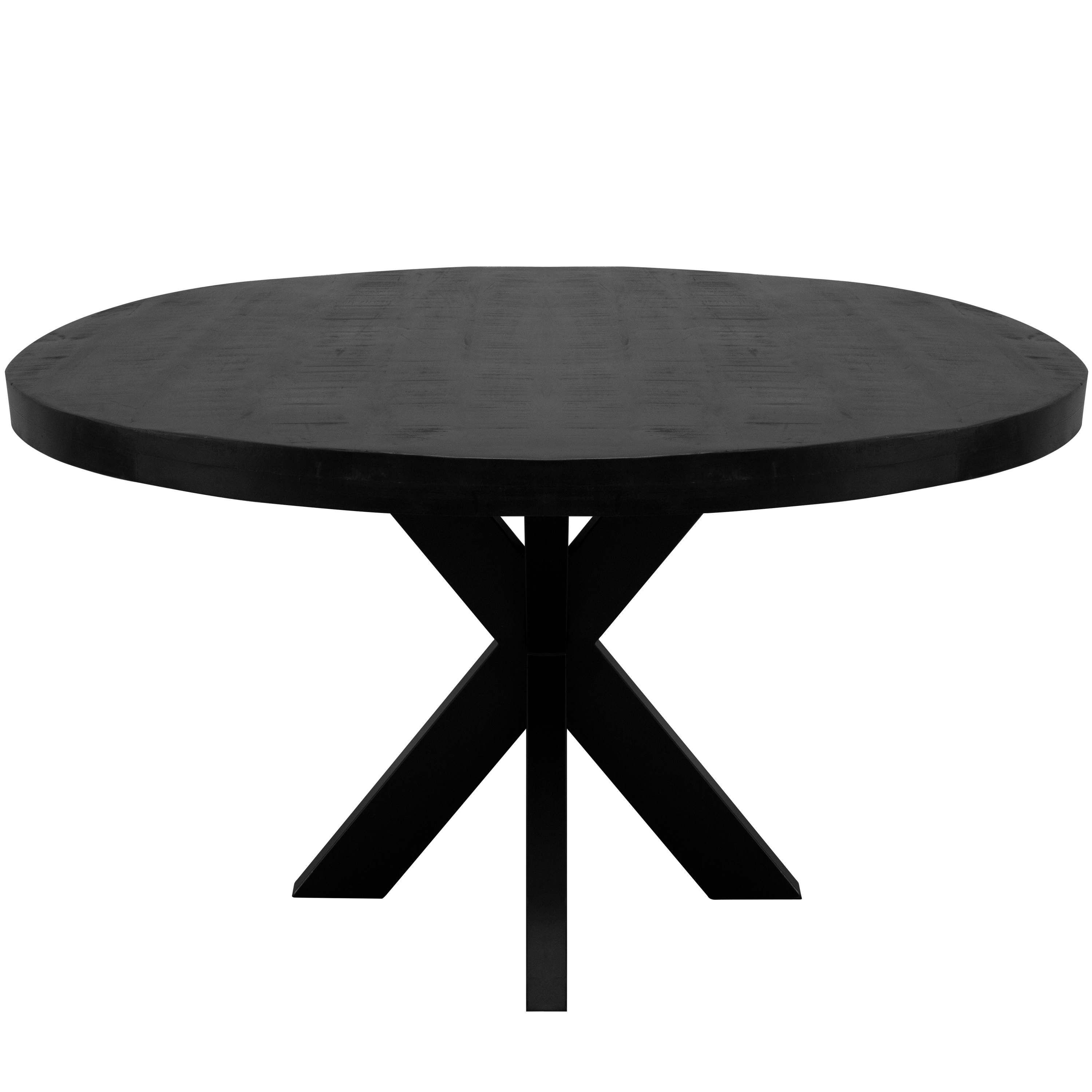 Kick eettafel Dax rond -130cm zwart