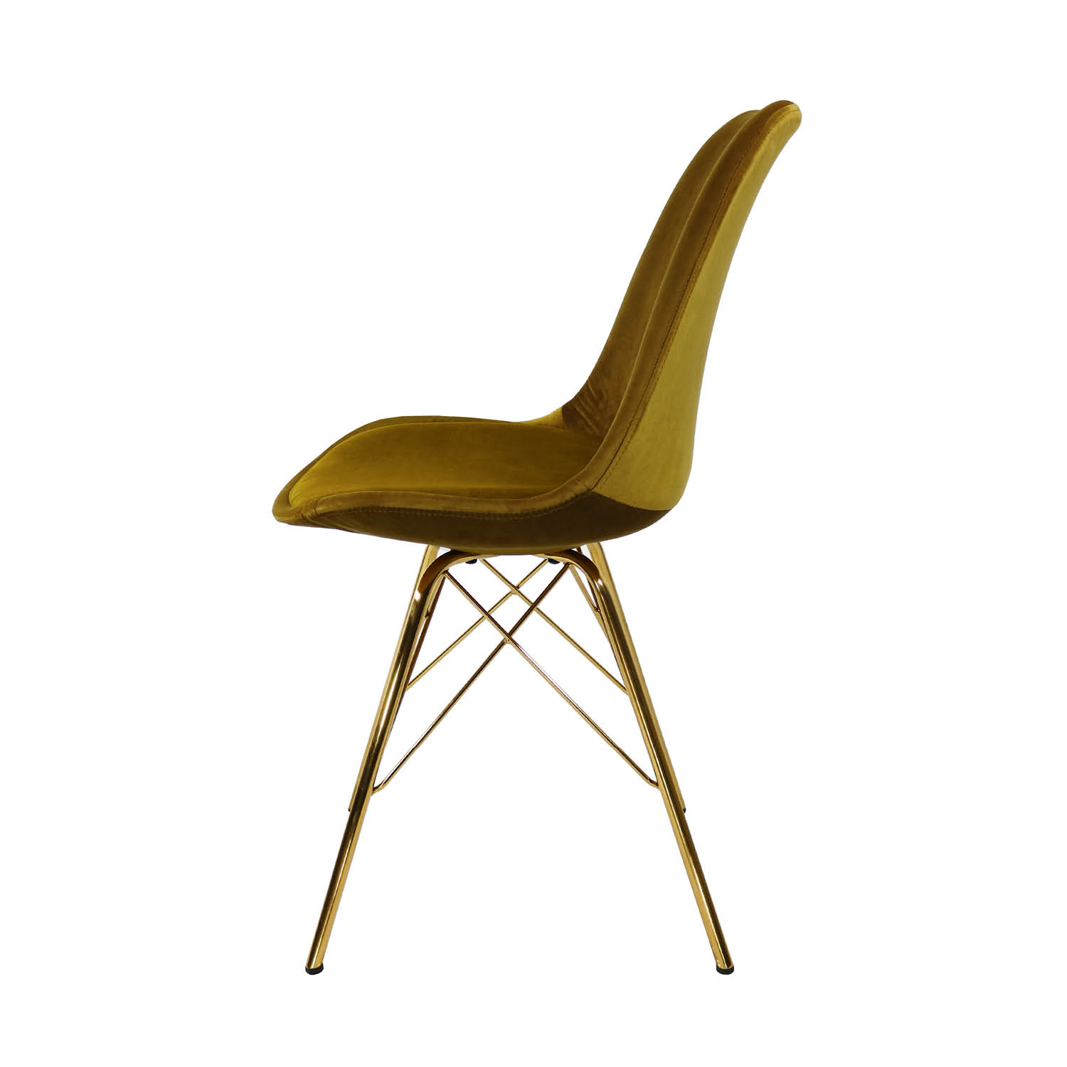 Kick Kuipstoel Velvet Goud - Goud Frame
