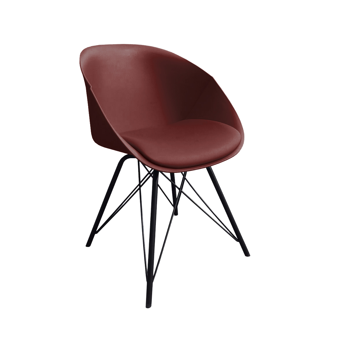 Kick designstoel Metal Jax - Rood