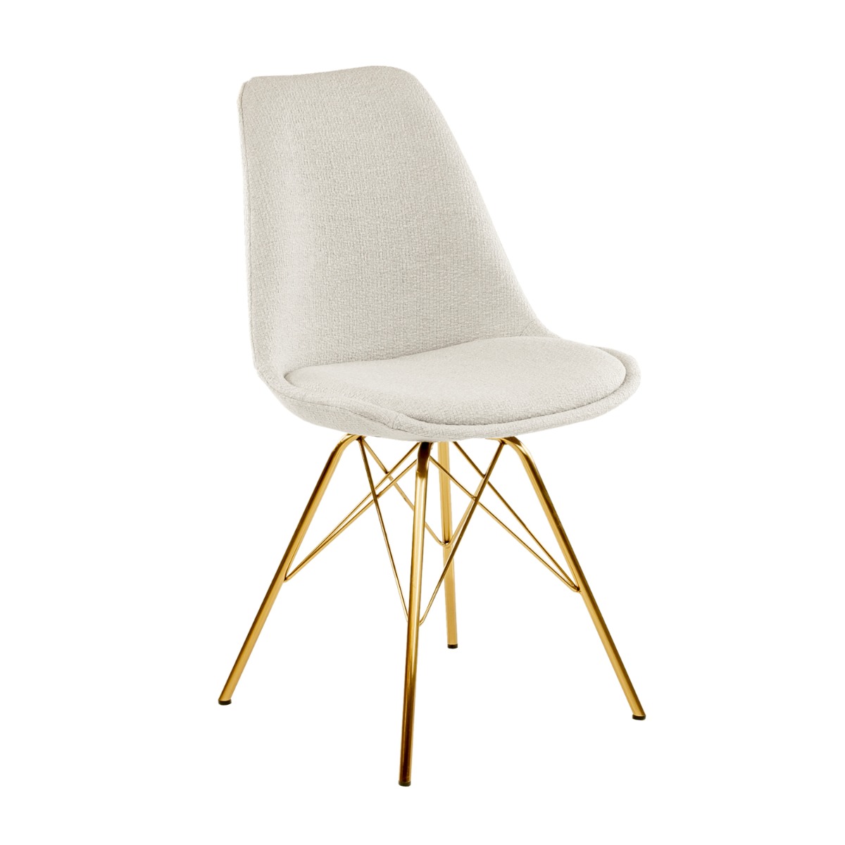 Kick Kuipstoel Jens Wit - Goud Frame