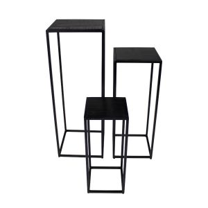 Kick actieset van 3 plantenzuilen - Zwart