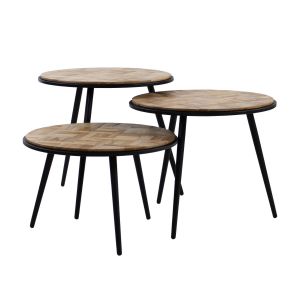 Kick salontafel Jip set van 3 rond