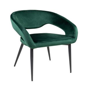 Kick fauteuil Lenn - Velvet Donkergroen
