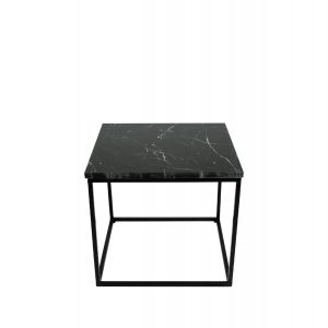 Kick bijzettafel Marble 50x50cm - Zwart