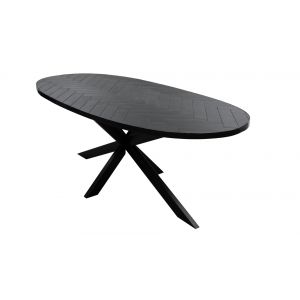 Kick eettafel Hugo Oval - 210cm - Zwart