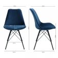 Kick kuipstoel Velvet - Donker Blauw