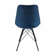 Kick kuipstoel Velvet - Donker Blauw