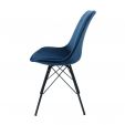 Kick kuipstoel Velvet - Donker Blauw