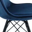 Kick kuipstoel Velvet - Donker Blauw