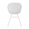 Set van 4 Kick tuinstoel Indy - Wit frame - Wit