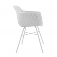 Set van 4 Kick tuinstoel Indy - Wit frame - Wit