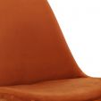 Kick Kuipstoel Velvet Oranje - Goud Frame