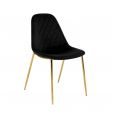 Kick Designstoel Tara Zwart - Goud Frame
