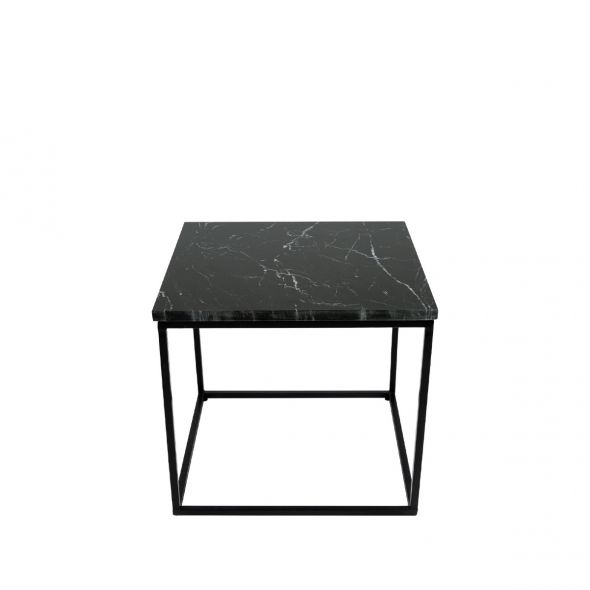 Kick Bijzettafel Marble - Zwart