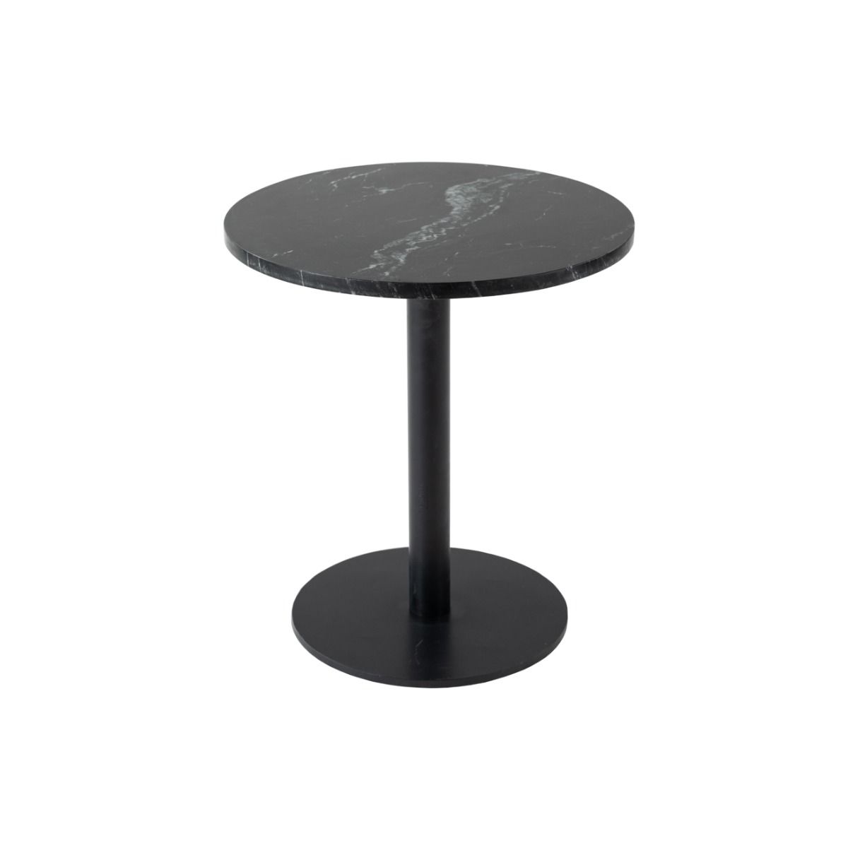 elleboog stortbui Weerkaatsing Kick bijzettafel Marble rond hoog - Zwart | Kick Collection