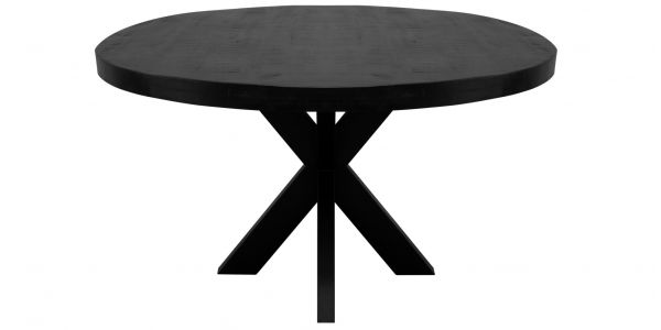 Kick Industrial Eetkamertafel Dax Rond - Zwart 140 cm