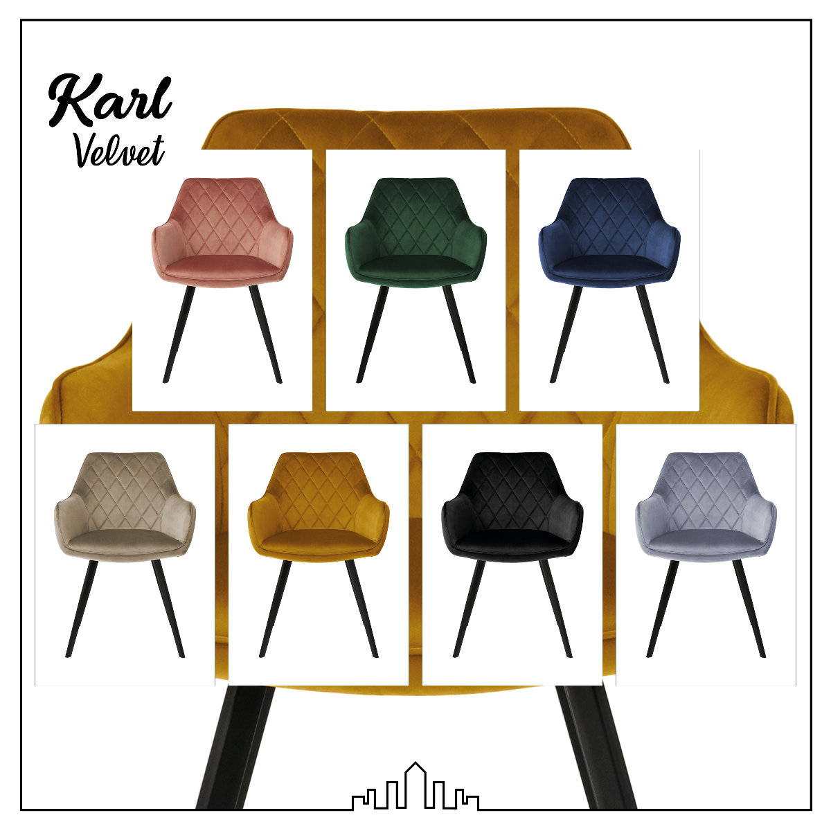 Kick Designstoel Karl Velvet